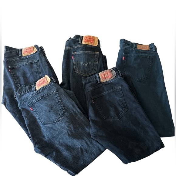 Levi's Other - 5 Men’s Levi’s 501 black 38x32 like New. FREE bracelet